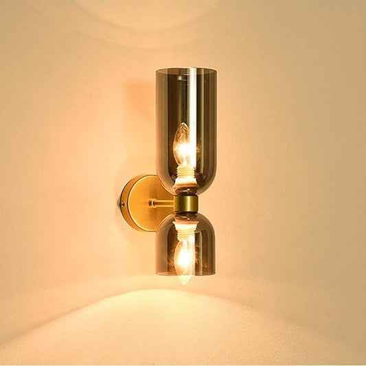 GeminaLux – LED Wandlamp met Dubbele Kop van Glas