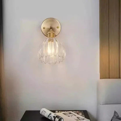 RetroFleur – Retro wandlamp Bloem Knop Tulp van glas