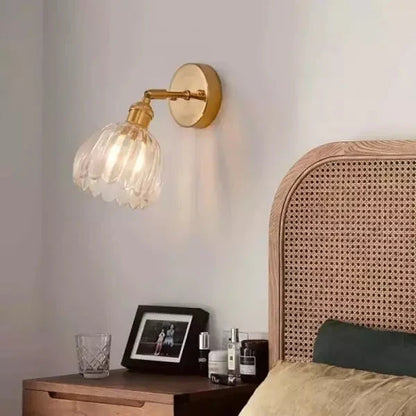 RetroFleur – Retro wandlamp Bloem Knop Tulp van glas
