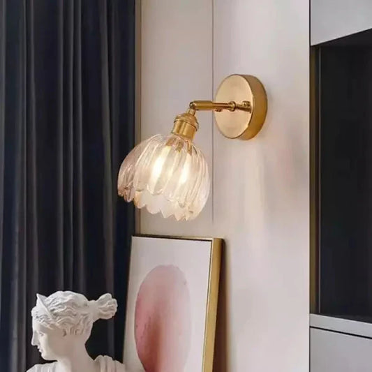 RetroFleur – Retro wandlamp Bloem Knop Tulp van glas