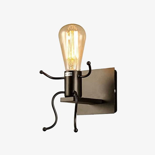 RetroBot – Retro metalen robot wandlamp