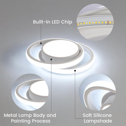Dualo | Plafonnier LED Minimaliste à Double Anneau
