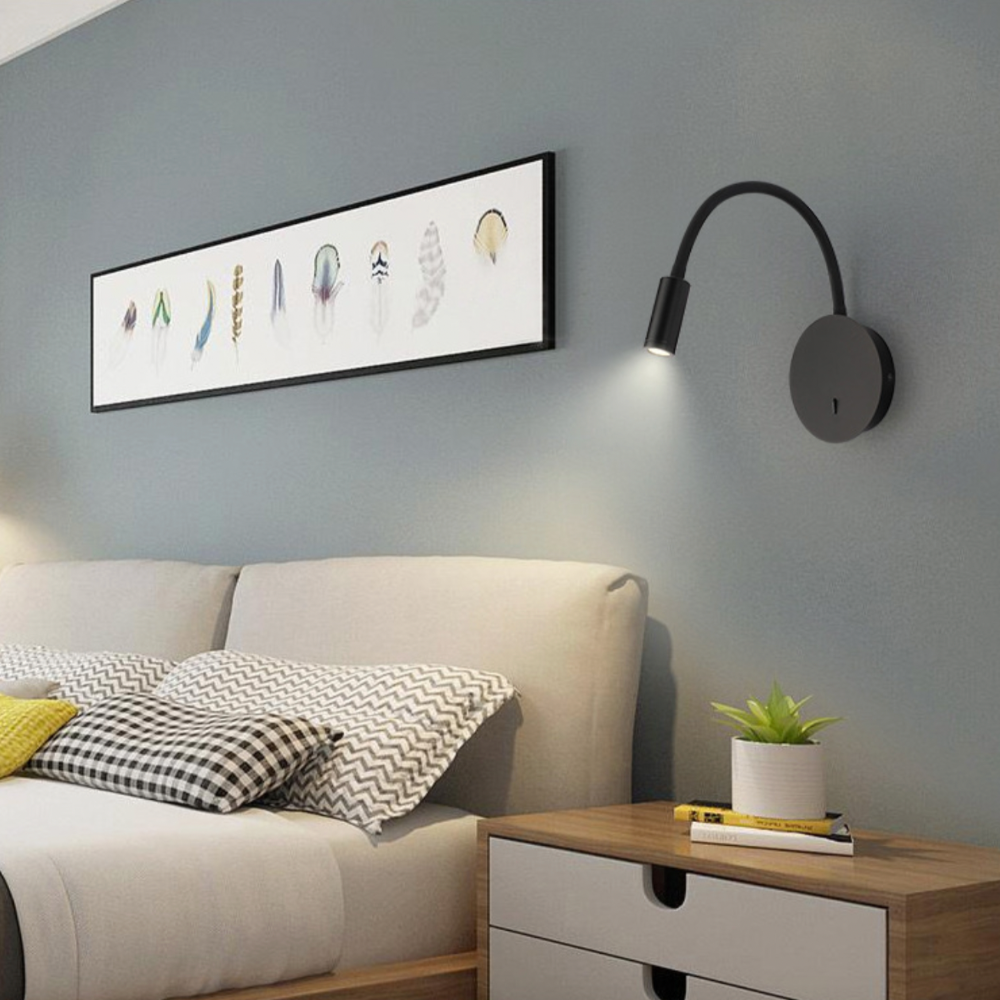 OrientaLuce – verstelbare LED-wandlamp voor slaapkamer