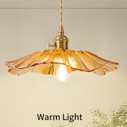 Florinea | Retro glazen hanglamp in bloemvorm