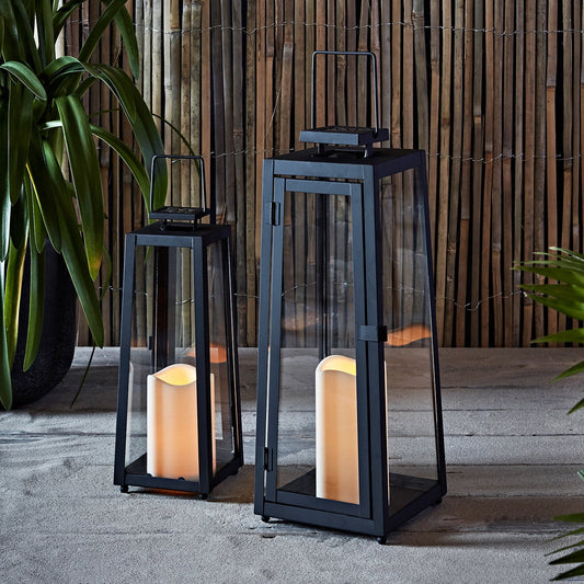 SOLVISTA DUO – Set van metalen solar lantaarns