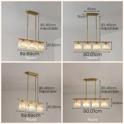 LinéaVerre | Noordse Multi-Kop Hanglamp van Glas en Metaal