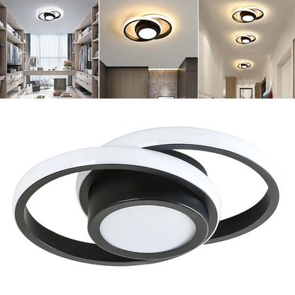 Dualo | Plafonnier LED Minimaliste à Double Anneau