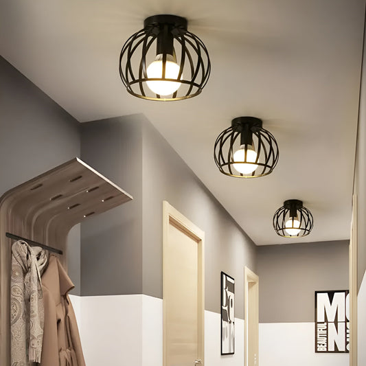 AisleShine | Zwart metalen geometrische plafondlamp