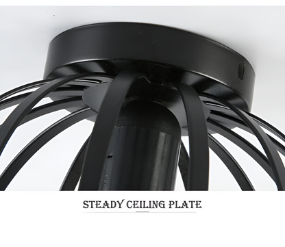 AisleShine | Zwart metalen geometrische plafondlamp