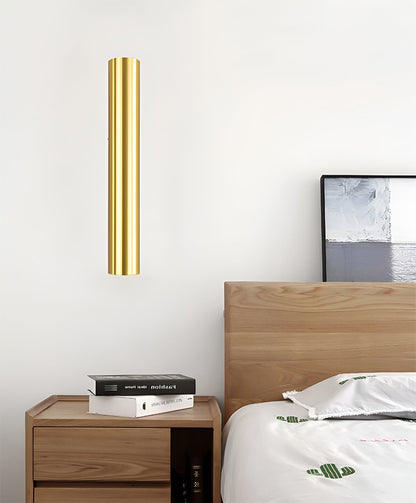 GeminiGlow – Gouden wandlamp met cilindrisch ontwerp LED