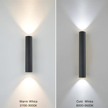 GeminiGlow – Gouden wandlamp met cilindrisch ontwerp LED
