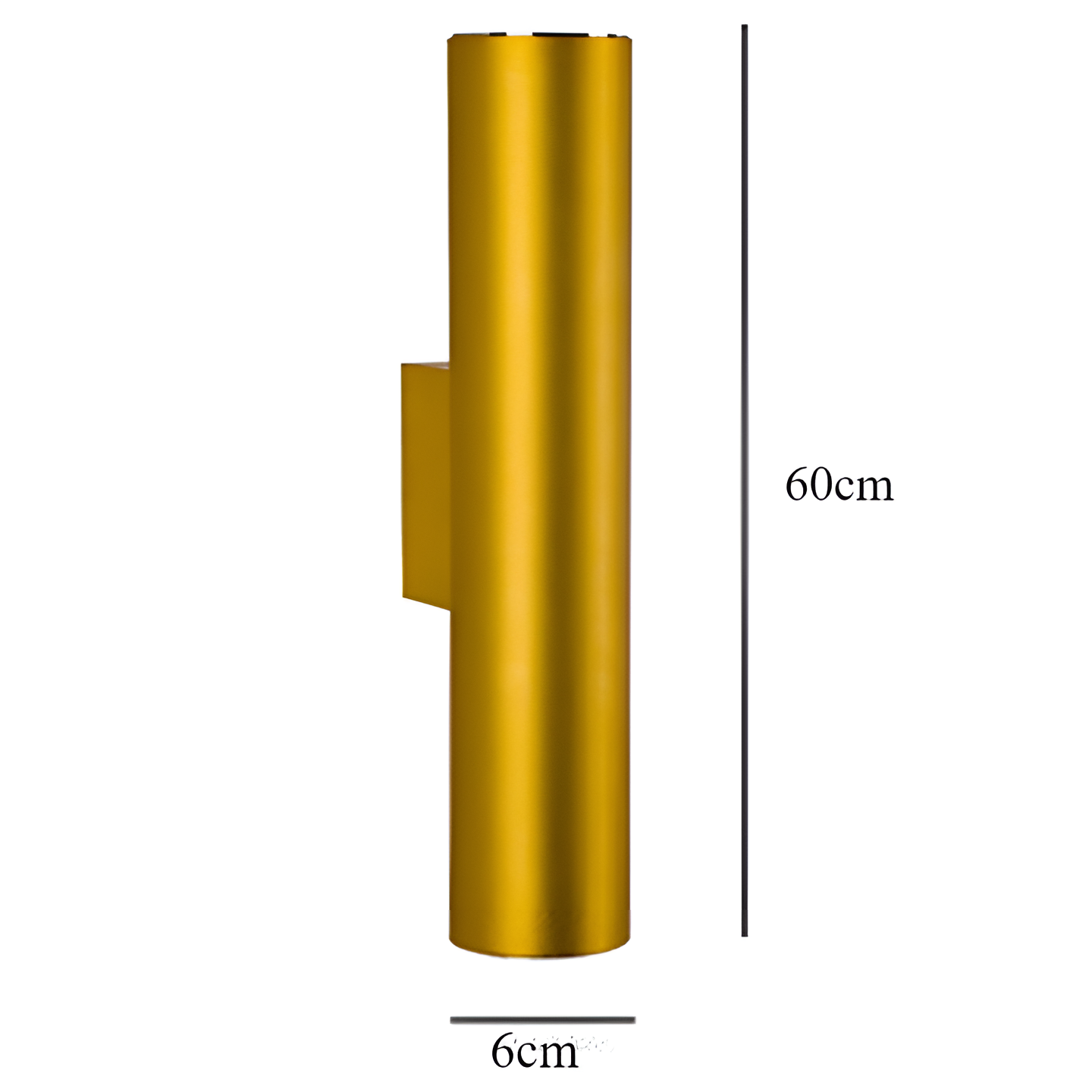 GeminiGlow – Gouden wandlamp met cilindrisch ontwerp LED