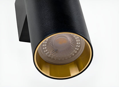 GeminiGlow – Gouden wandlamp met cilindrisch ontwerp LED