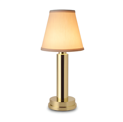 Vintage Flare – Lampe de Table en Aluminium avec Abat-Jour en Tissu