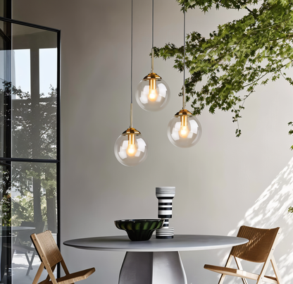 Skymora | Noordse glazen steen ophanging – E14 fitting