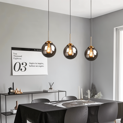Skymora | Noordse glazen steen ophanging – E14 fitting