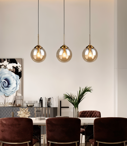 Skymora | Noordse glazen steen ophanging – E14 fitting