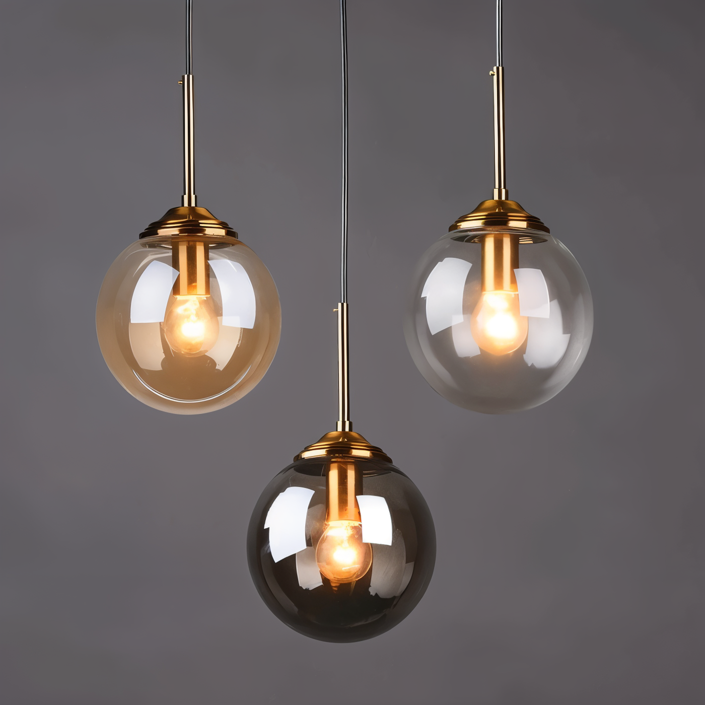 Skymora | Noordse glazen steen ophanging – E14 fitting