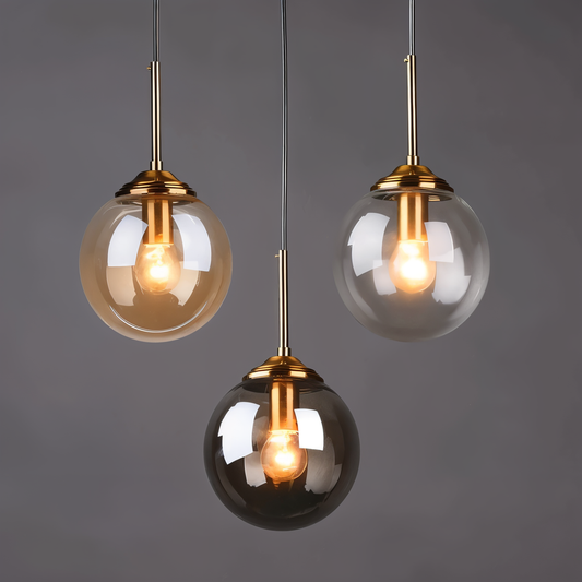 Skymora | Noordse glazen steen ophanging – E14 fitting
