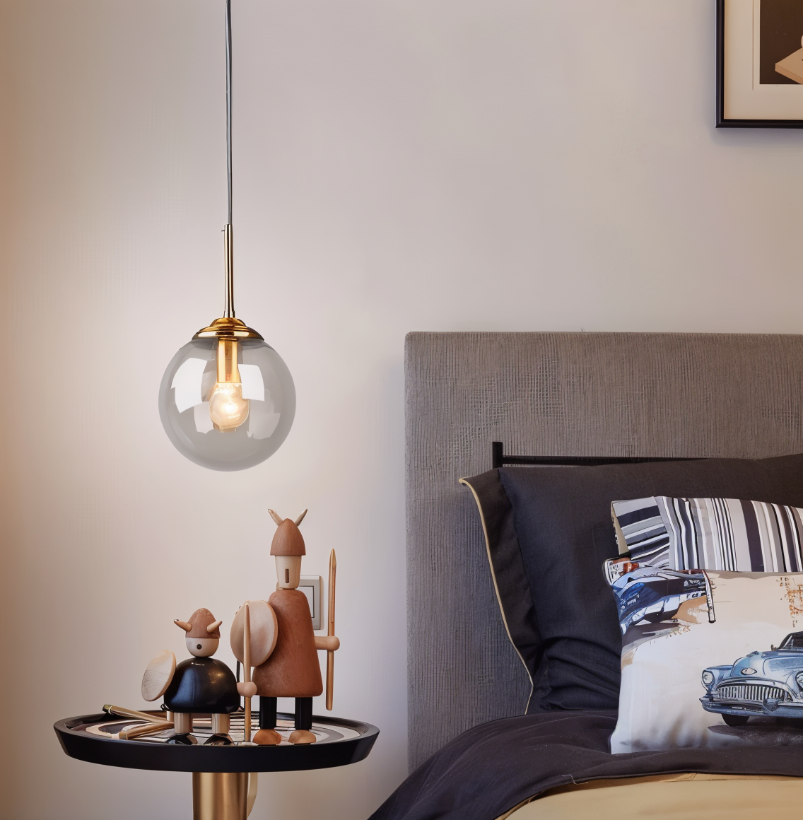 Skymora | Noordse glazen steen ophanging – E14 fitting