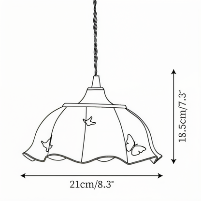 Papillona | Keramische hanglamp met gesculpteerde vlinder – Zacht LED-licht