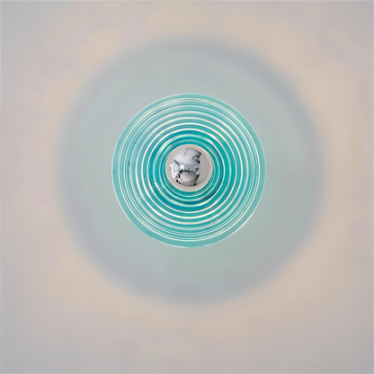 CircRipple | Ronde Wandapplique van Golvend Glas met Watereffect