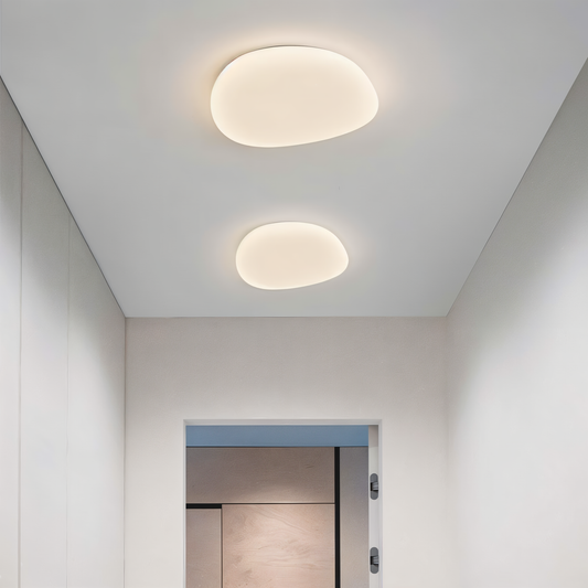 Pébluma | LED Design Plafondlamp Galet met Ingebouwde Verlichting