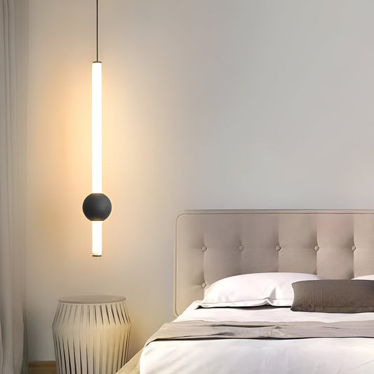 LinéaGlow | Minimalistische cilindrische LED-hanglamp – Zwart of mat wit