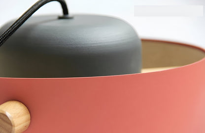 Nordylo | Suspension Cylindrique en Bois & Métal – Style Scandinave Coloré