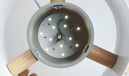 Nordylo | Suspension Cylindrique en Bois & Métal – Style Scandinave Coloré