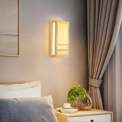 DoaGlow – Japandi wandlamp van hout en acryl