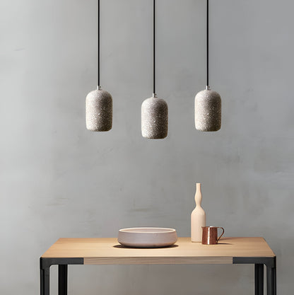 Bétonia | Noordse hanglamp van cement en glas – geïntegreerd LED-licht