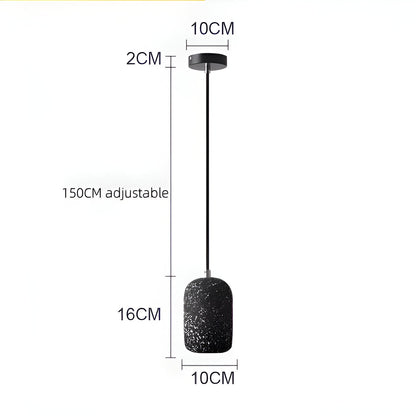 Bétonia | Noordse hanglamp van cement en glas – geïntegreerd LED-licht