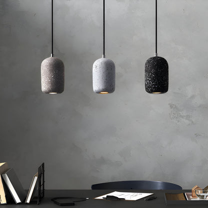 Bétonia | Noordse hanglamp van cement en glas – geïntegreerd LED-licht