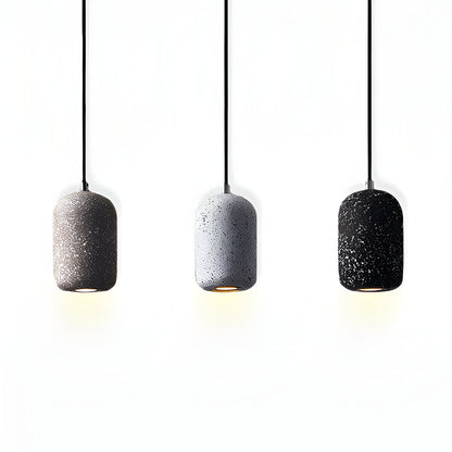 Bétonia | Noordse hanglamp van cement en glas – geïntegreerd LED-licht