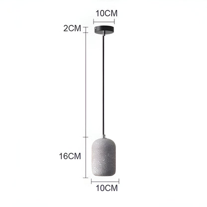 Bétonia | Noordse hanglamp van cement en glas – geïntegreerd LED-licht