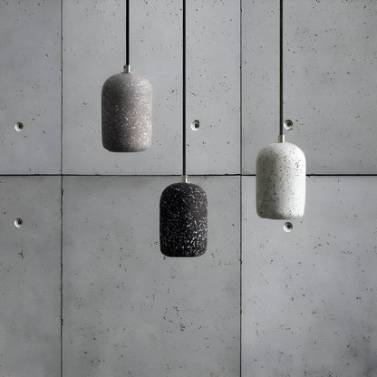 Bétonia | Noordse hanglamp van cement en glas – geïntegreerd LED-licht
