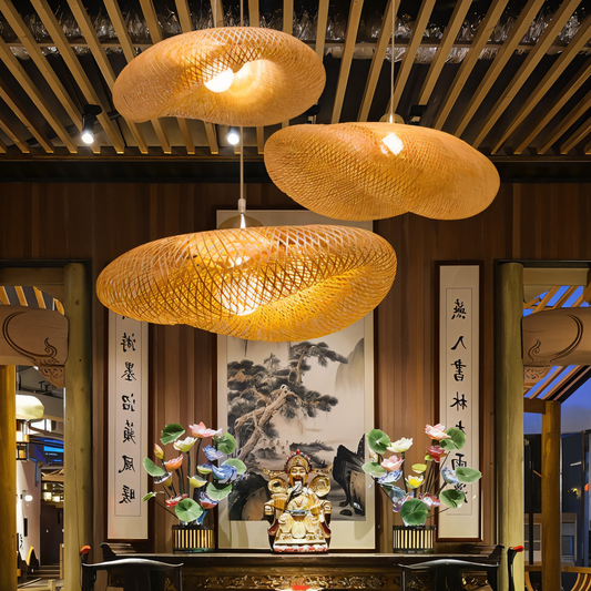 EcoLush – Handgemaakte Rattan Hanglamp