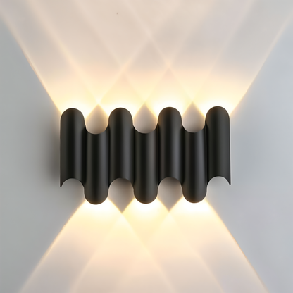 GlamAurora – Wandlamp Up-Down in Zwarte & Gouden afwerking
