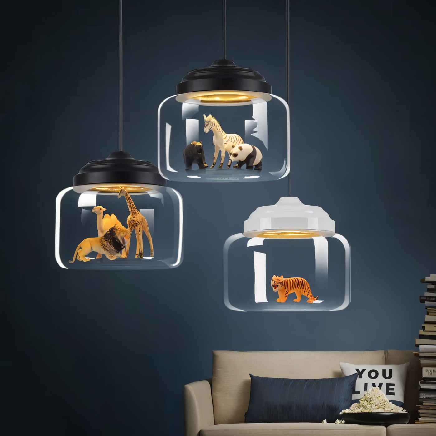 Zoolumia | Ophanging en Glas met Dierlijk Motief – Decoratieve Noordse Stijl