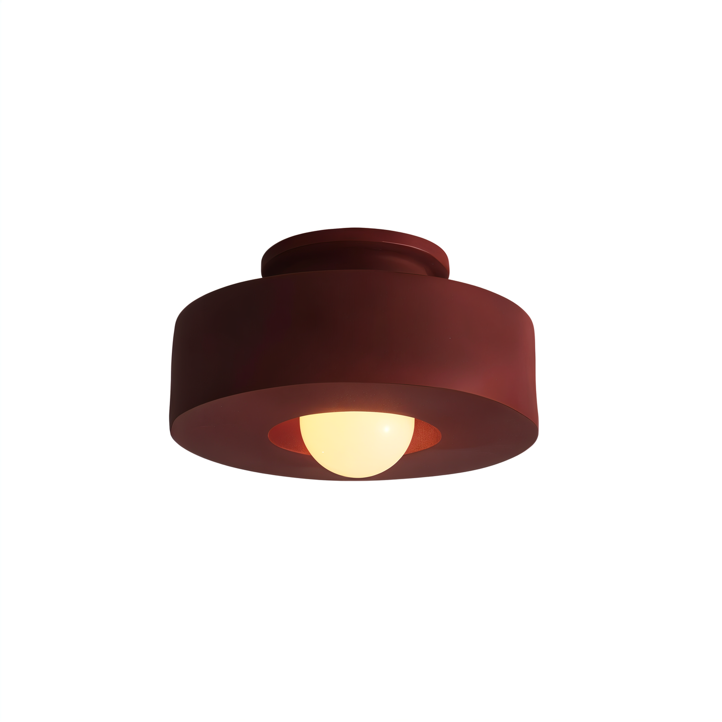 Lunava | Semi-inbouwplafondlamp van hars en glas