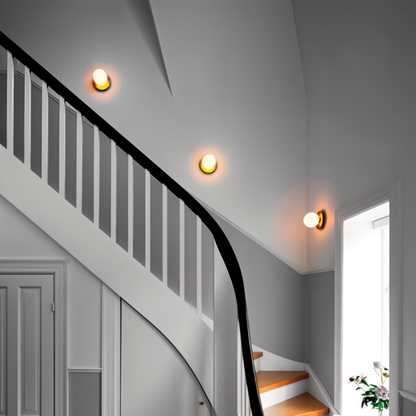 Lustrava | LED-plafondlamp met matte en heldere kristallen bol