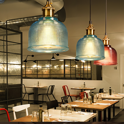 ColoraBell – Retro hanglamp van gekleurd glas