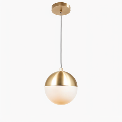 Lustréa | Sferische Kristallen Hanglamp – Goud & Zwarte Afwerking