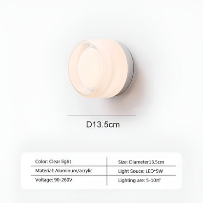 Opaline Nordique – LED wandlamp in hedendaagse gelei