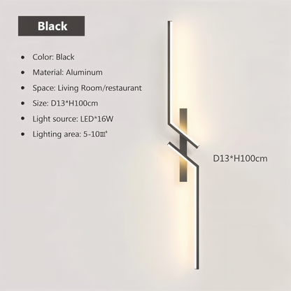 ZigLumen – Applique murale minimaliste en bande LED
