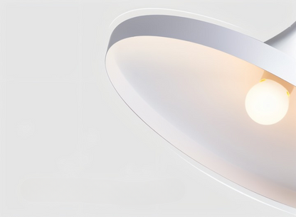 Geomora | Moderne geometrische LED-hanglamp in zwart en wit aluminium