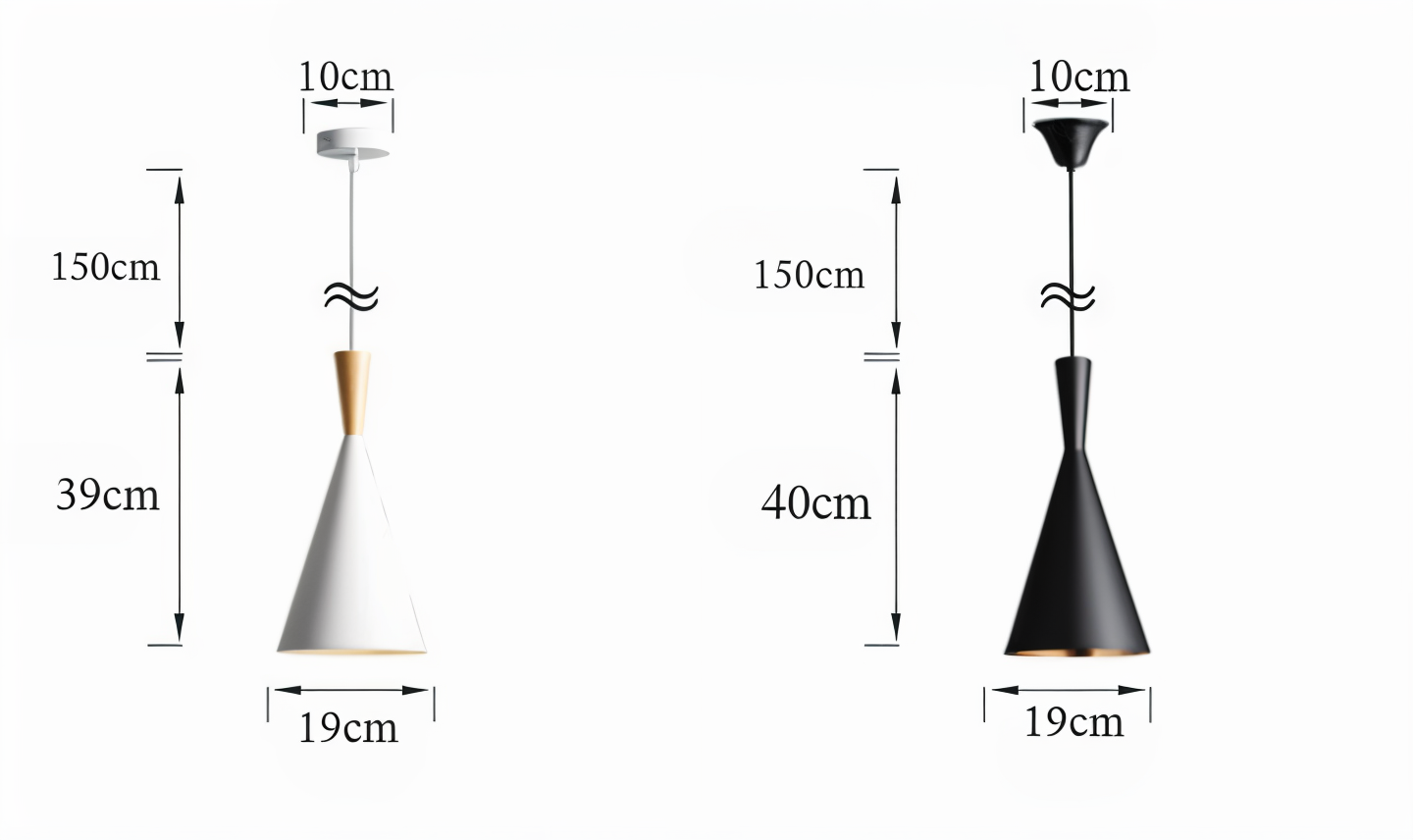 Geomora | Moderne geometrische LED-hanglamp in zwart en wit aluminium