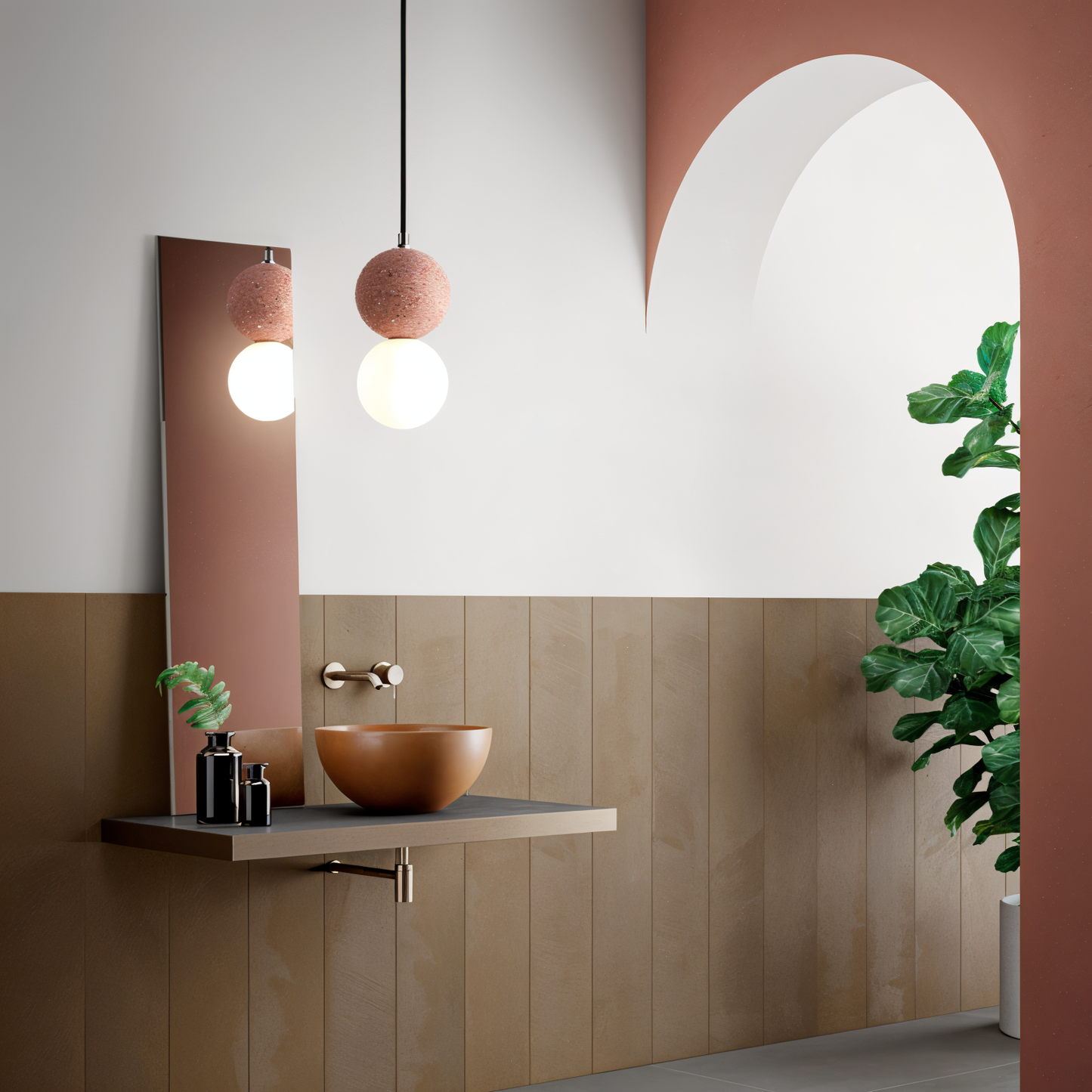 Gemilux | Dubbele glazen bol hanglamp – elegante verlichting voor eetkamer