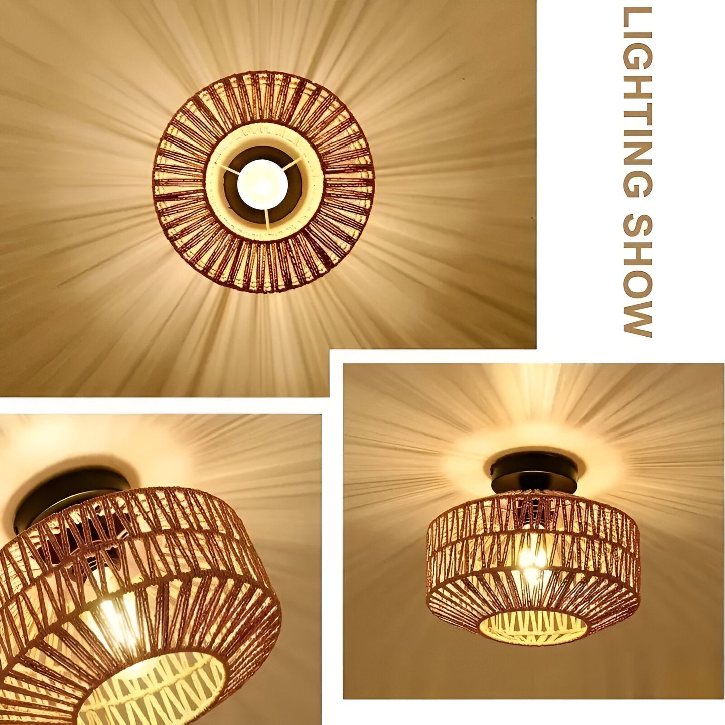 Solbaya | Handgevlochten rotan plafondlamp